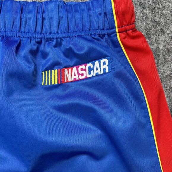 Nascar Women's Track Pants 14 16 Blue Red Embroidered Drawstring Racing Stripe - Picture 3 of 10